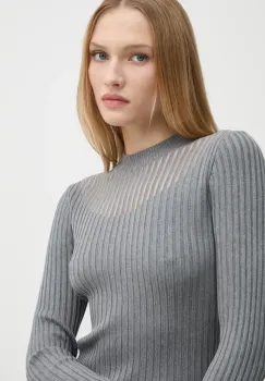 Morgan pulover MANDRIN femei, culoarea gri, MANDRIN imagine