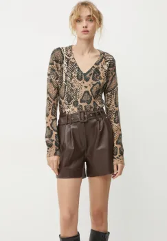 Morgan pulover MEBRA femei, culoarea bej, MEBRA imagine