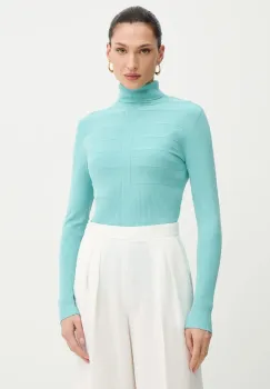 Morgan pulover MENTOS.M culoarea gri, cu guler, MENTOS.M imagine