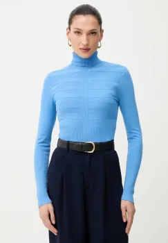 Morgan pulover MENTOS.M culoarea gri, cu guler, MENTOS.M imagine