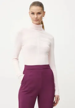 Morgan pulover MENTOS.M femei, culoarea roz, cu guler, MENTOS.M imagine