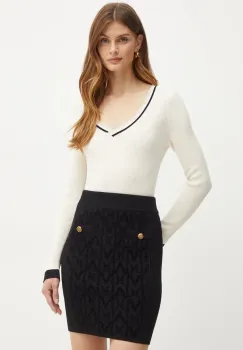 Morgan pulover MGALA femei, culoarea bej, light, MGALA imagine