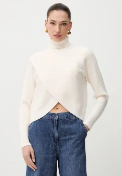 Morgan pulover MISS culoarea rosu, cu guler, MISS imagine