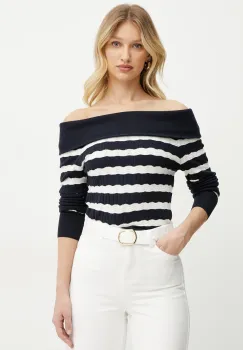 Morgan pulover MSHEEL culoarea bleumarin, light, MSHEEL imagine