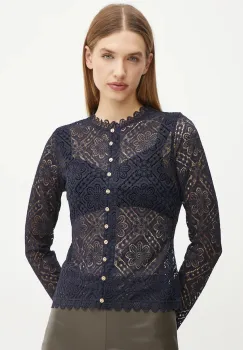 Morgan pulover TIMBA femei, culoarea albastru marin, light, TIMBA imagine