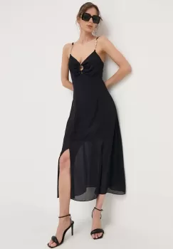 Morgan rochie culoarea albastru marin, midi, evazati imagine