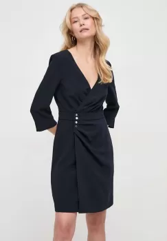 Morgan rochie culoarea albastru marin, mini, drept imagine