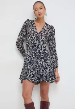 Morgan rochie culoarea albastru marin, mini, evazati imagine