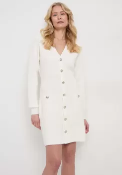 Morgan rochie culoarea bej, mini, mulata imagine