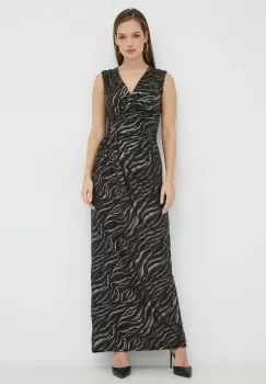 Morgan rochie culoarea negru, maxi, drept imagine