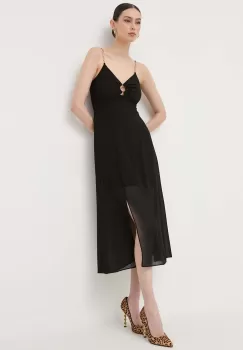 Morgan rochie culoarea negru, midi, evazati imagine