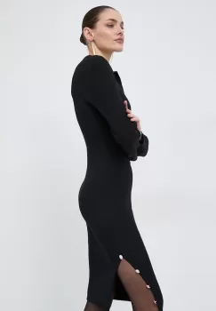 Morgan rochie culoarea negru, midi, mulata imagine