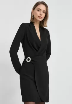 Morgan rochie culoarea negru, mini, drept imagine