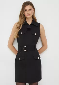 Morgan rochie culoarea negru, mini, drept imagine