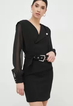 Morgan rochie culoarea negru, mini, drept imagine