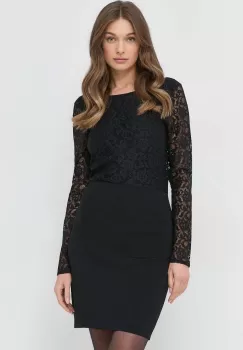 Morgan rochie culoarea negru, mini, drept imagine