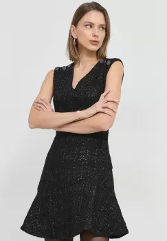 Morgan rochie culoarea negru, mini, evazati imagine