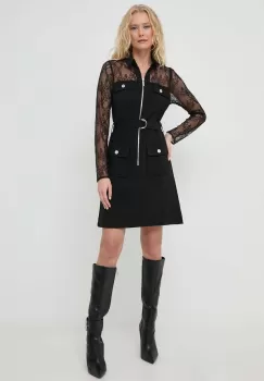 Morgan rochie culoarea negru, mini, mulata imagine