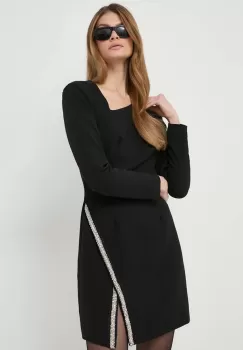 Morgan rochie culoarea negru, mini, mulata imagine