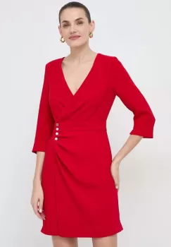 Morgan rochie culoarea rosu, mini, mulata imagine