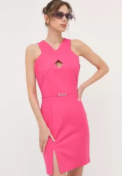 Morgan rochie culoarea roz, mini, drept imagine