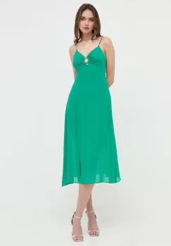 Morgan rochie culoarea verde, maxi, evazati imagine