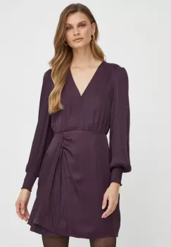 Morgan rochie culoarea violet, mini, evazati imagine