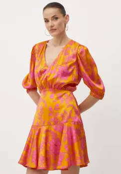 Morgan rochie RALBA.F culoarea portocaliu, mini, evazati, RALBA.F imagine