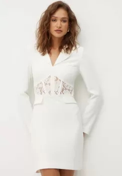 Morgan rochie RCORSE culoarea alb, mini, mulata, RCORSE imagine