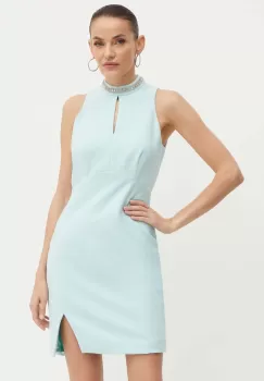 Morgan rochie REDJI culoarea turcoaz, mini, drept, REDJI imagine