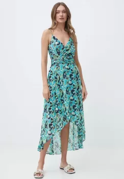 Morgan rochie REUILLA culoarea turcoaz, maxi, evazati, REUILLA imagine