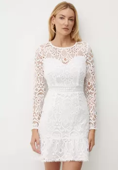 Morgan rochie RILLE culoarea alb, mini, mulata, RILLE imagine