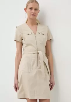 Morgan rochie RISTI culoarea bej, mini, mulata, RISTI imagine