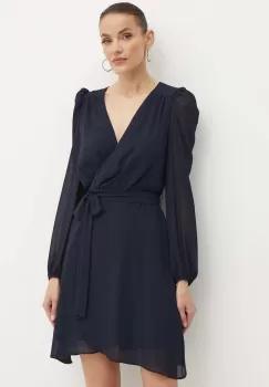 Morgan rochie RLIONE culoarea albastru marin, mini, evazati, RLIONE imagine