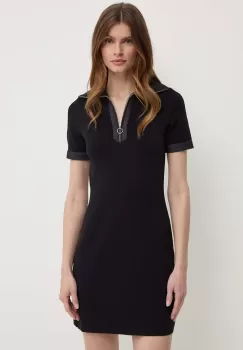 Morgan rochie RMOONI culoarea negru, mini, evazati, RMOONI imagine