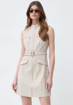 Morgan rochie ROMEA culoarea bej, mini, evazati, ROMEA imagine