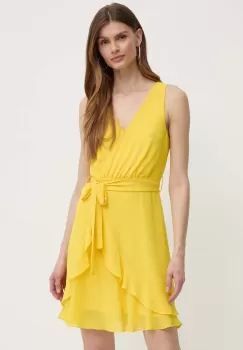 Morgan rochie ROSVAL culoarea galben, mini, evazati, ROSVAL imagine