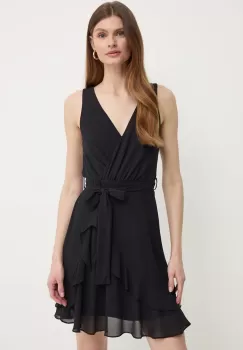 Morgan rochie ROSVAL culoarea negru, mini, evazati, ROSVAL imagine