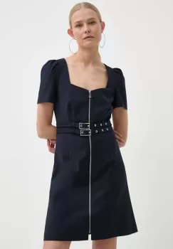 Morgan rochie RPIRO culoarea albastru marin, mini, mulata, RPIRO imagine