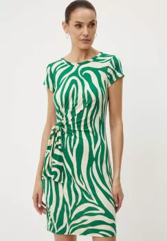 Morgan rochie RVEBO culoarea verde, mini, evazati, RVEBO imagine