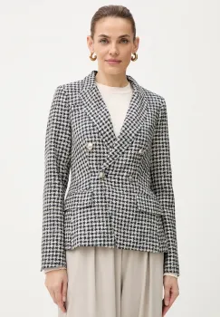 Morgan sacou culoarea bej, un singur rand de nasturi, cu imprimeu, VJEAN.F imagine