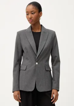 Morgan sacou culoarea gri, un singur rand de nasturi, cu imprimeu, VBOKY.F imagine