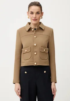 Morgan sacou culoarea maro, un singur rand de nasturi, uni, VCELIN imagine