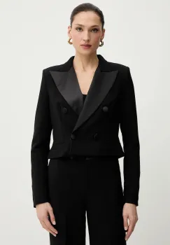 Morgan sacou culoarea negru, cu doua randuri de nasturi, uni, VJOEN.F imagine