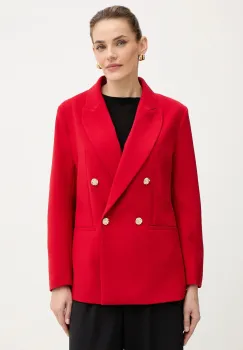 Morgan sacou culoarea rosu, cu doua randuri de nasturi, uni, VRED.F imagine