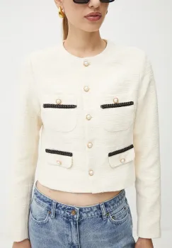 Morgan sacou VAKER culoarea bej, un singur rand de nasturi, modelator, VAKER imagine