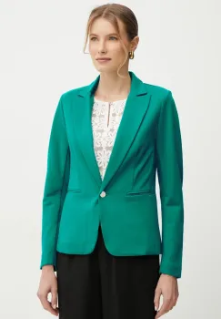 Morgan sacou VELO culoarea verde, un singur rand de nasturi, neted, VELO imagine