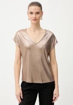 Morgan tricou culoarea auriu, DWHITE imagine