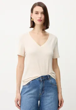 Morgan tricou culoarea bej, DOLLY imagine