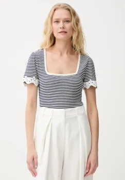 Morgan tricou culoarea bleumarin, DELSA imagine